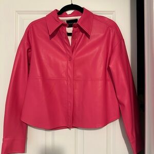 Dolce Cabo Vibrant Pink Faux Leather Jacket
